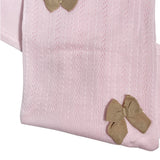 Coperta Scialle in Filo Rosa Con Fiocco Neonata BEBE' MARGO' B03144