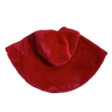 Eleganter Umhang mit Kapuze aus Kunstfell und Satinschleife für Babys ISABEL F593