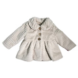 Ausgestelltes Kunstfell mit Holzknöpfen für Mädchen YOEDU 4980