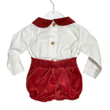 Completo Con Bermuda In Velluto Neonato VALENTINA BEBES HADA125