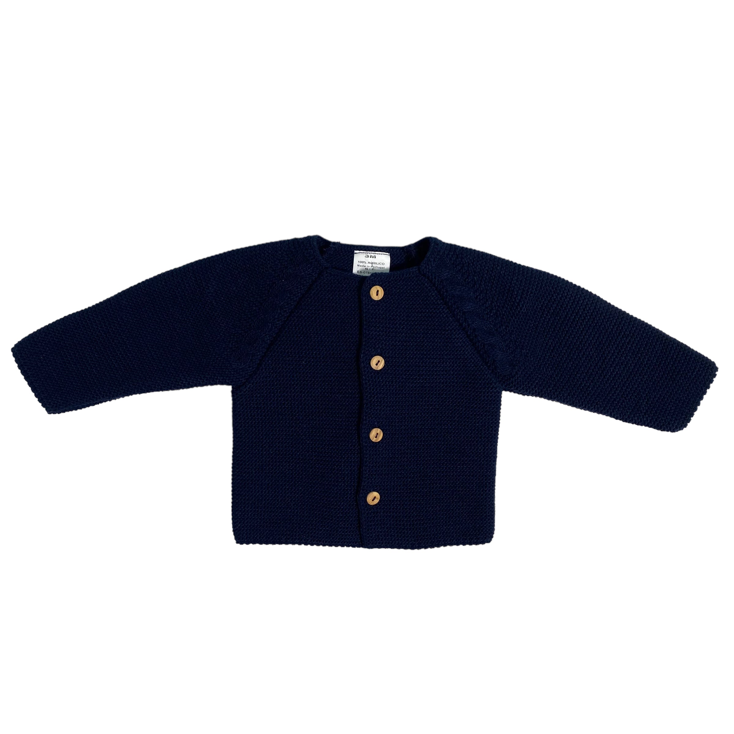 Strickjacke aus hypoallergenem Acrylstoff mit Zöpfen für Neugeborene BABY FASHION 5104