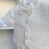 Completo Elegante Con Panciotto Damascato Neonato ISABEL B107C