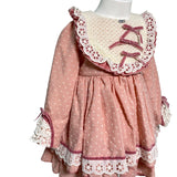 Abito Elegante Svasato Manica Lunga In Caldo Cotone Bambina LA AMAPOLA 0021