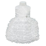 Abito Elegante Smanicato In Raso E Tulle Neonata NINNAOH E24AB44