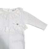 Tutina Intera In Filo Di Cotone Con Pizzo Neonata DR KID DK111