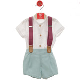Completo Con Salopette E Camicia Neonato DEL SUR 0277