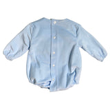 DEL SUR 1938 Langarm-Strampler aus Samt für Neugeborene