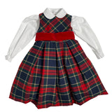 Abito Smanicato Scozzese Con Camicia Bambina ISABEL C492B