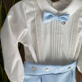 Elegantes Set aus Hemd und Bermuda für Neugeborene Ponto por ponto 6045