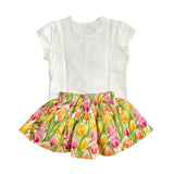 Completo Con Gonna Stampata E T-Shirt Bambina DAGA M9693