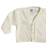 Cardigan In Filo Di Cotone Con Trama Rombi Neonato PONTO POR PONTO 860