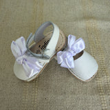 Minorchine Glitzer-Sandalen mit Satinschleife für Baby-Mädchen INDEX 300G
