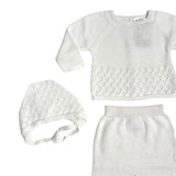 Tutina Spezzata Con Cuffia In Filo Di Cotone Neonato BABY FASHION 620.7