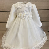 Abito Elegante Battesimale Manica Lunga Neonata TETO E TATTA VE8126