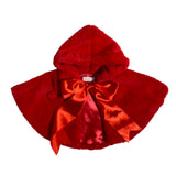 Eleganter Umhang mit Kapuze aus Kunstfell und Satinschleife für Babys ISABEL F593