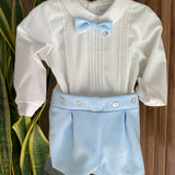 Elegantes Set aus Hemd und Bermuda für Neugeborene Ponto por ponto 6045