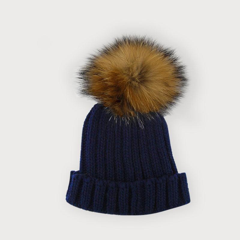 Cappello A Coste In Tessuto Anallergico Acrilico Con Pom Pon Bambino/a SARDON MA253