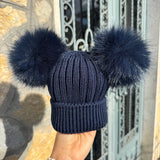 Cappello In Misto Lana Con Doppio Pom Pon Ecologico Bambino/a FURFANTE CT2103EA2