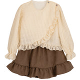 Completo Con Gonna Scamosciata Bambina CALAMARO A11008