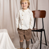 Completo In Velluto Con Bermuda Bambino CALAMARO A11009