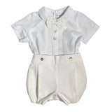 Completo Corto Elegante In Cotone Con Bermuda Neonato PONTO POR PONTO 6315