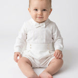 Completo Elegante In Velluto Con Camicia e Bermuda Neonato PONTO POR PONTO 6633