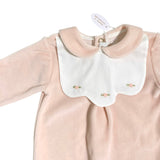 Tutina Intera In Ciniglia Ricamata Neonata TETO E TATTA TU8081