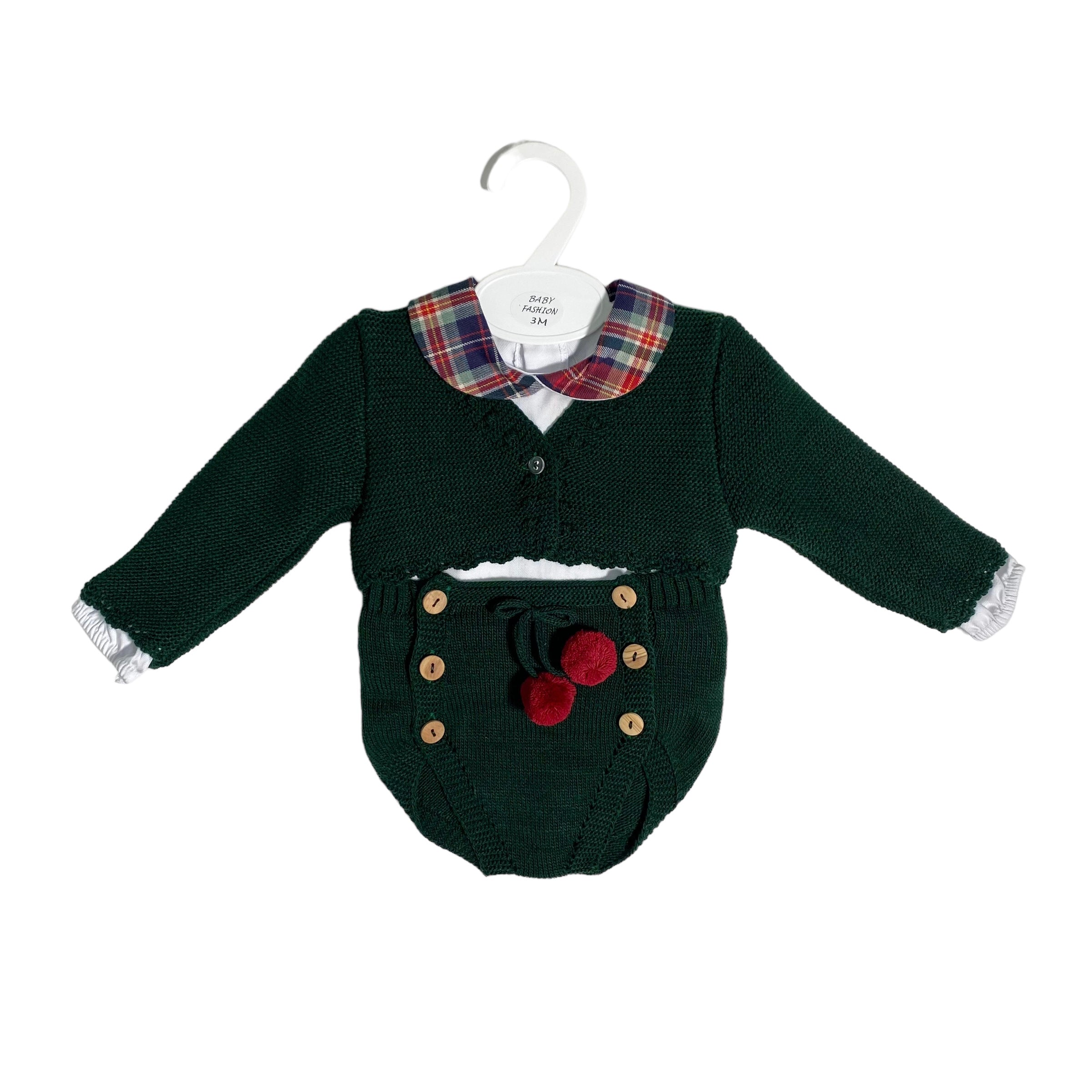 Completo 3 Pezzi In Caldo Cotone Con Culotte Neonati BABY FASHION 5313