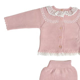Warmer Baumwoll-Split-Strampler in Altrosa GRANLEI Baby Girl 23263