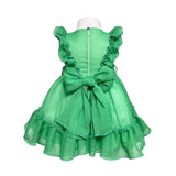 Abito Elegante Smanicato In Organza Neonata BUFI B0279A