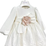 Abito Elegante Battesimale Manica Lunga Neonata TETO E TATTA VE8132