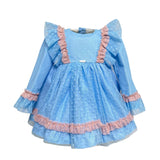 Abito Elegante Svasato Manica Lunga In Tulle Neonata LA AMAPOLA 0068