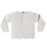 Cardigan Girocollo Lavorato In Maglia In Cotone Biologico Neonato/a WEDOBLE 03308C
