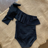 Costume Intero Mono Spalla Alla Moda Bambina Nero Phi Clothing 22328