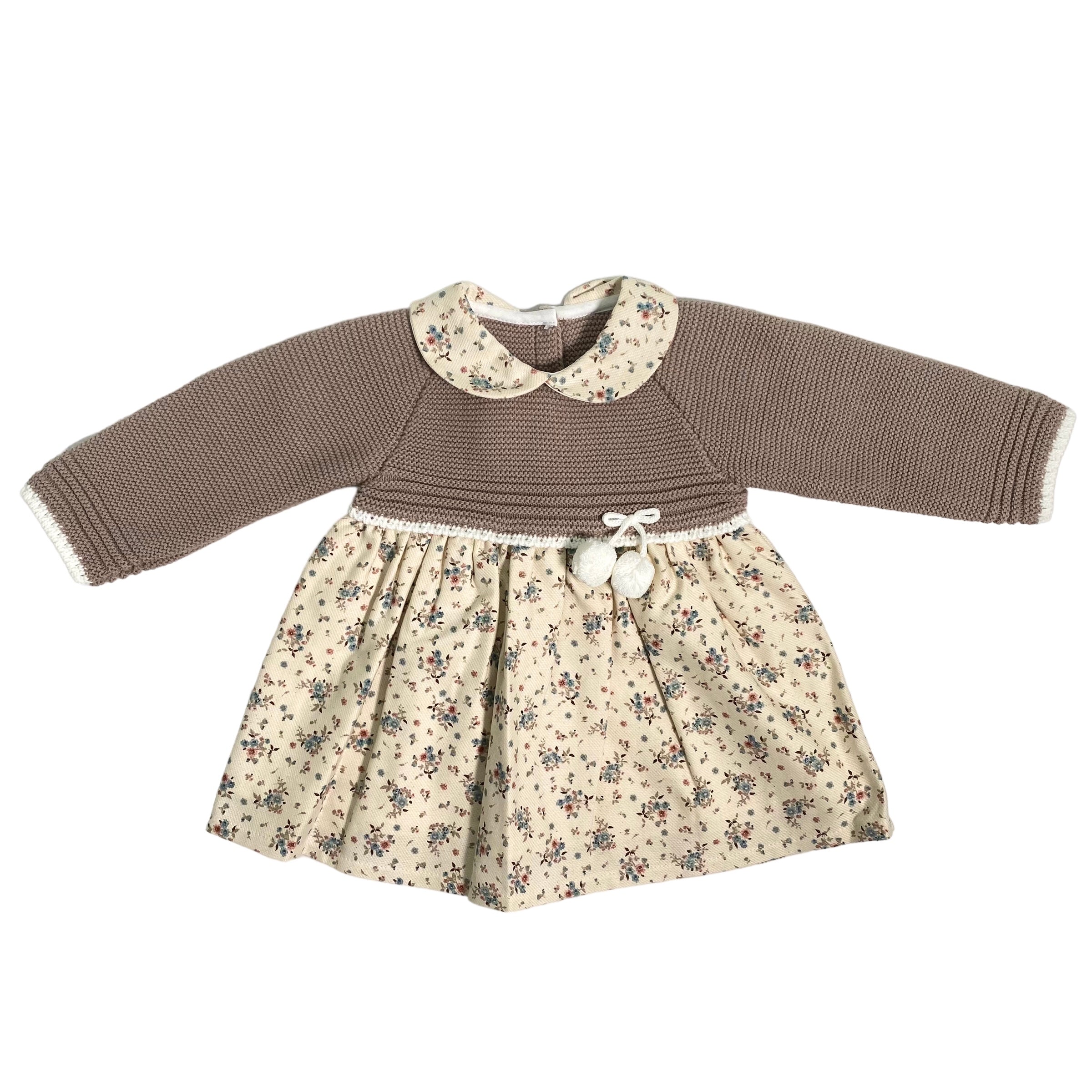 Kombiniertes Kleid aus warmer Baumwolle für Babys, Mädchen, BABY FASHION 52610