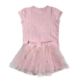 Completo Con Gonna In Tulle E T-Shirt Bambina DAGA M9722