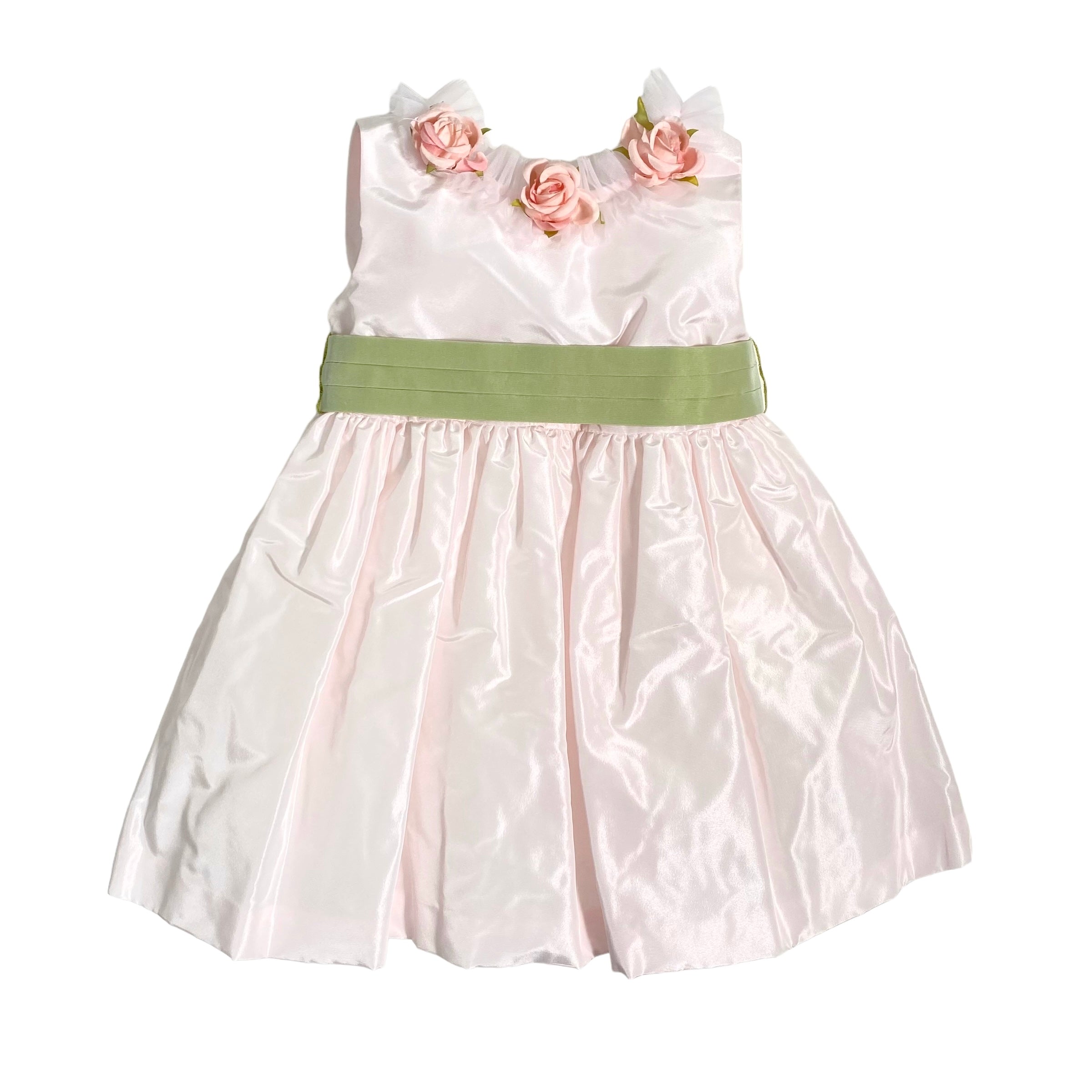 Abito Smanicato In Tafta' Bambina LA SARTORIA DEI PICCOLI L030