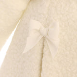 Cappotto Svasato In Boucle Con Cappuccio E Pelliccia Neonata BUFI B0522A