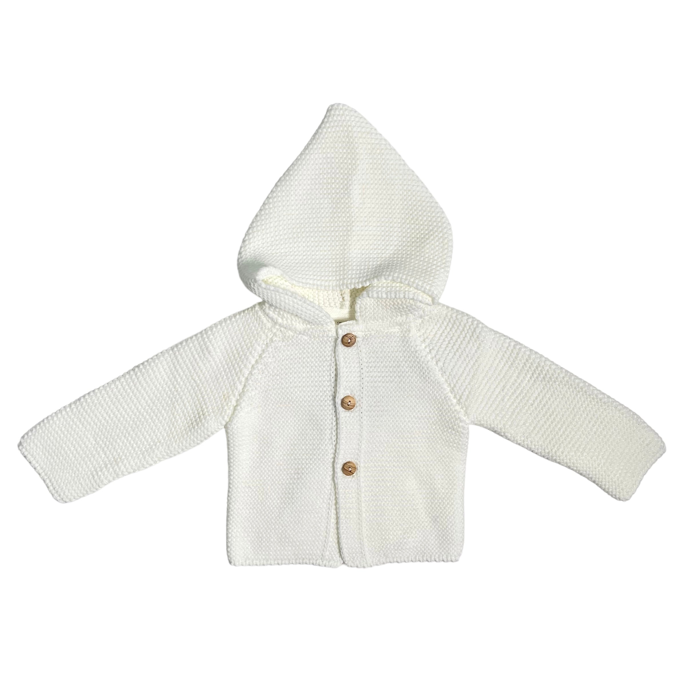 Strickjacke mit Kapuze aus hypoallergenem Acrylstoff für Neugeborene BABY FASHION 51012
