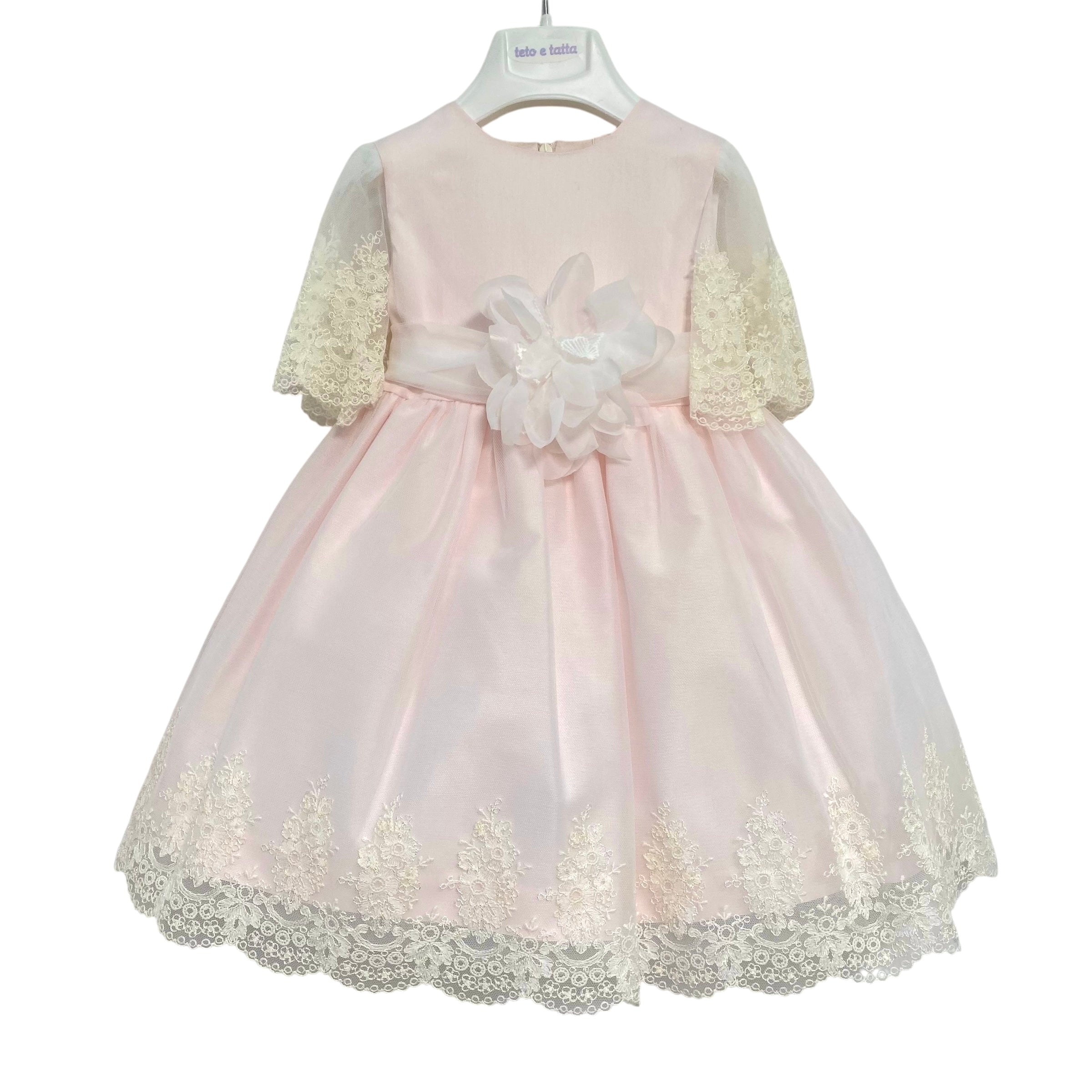 Abito Elegante Battesimale In Tulle Neonata TETO E TATTA VE7428