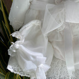 Long Sleeve Baptismal Dress for Baby Girl PONTO POR PONTO 5907