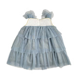 Abito Svasato A Balze Di Tulle Smanicato Bambina YOEDU 0510