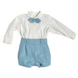 Completo Camicia e Bermuda Elegante Neonato Ponto por ponto 6045