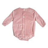 DEL SUR 1938 Langarm-Strampler aus Samt für Neugeborene