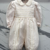 Pagliaccetto Elegante Battesimale In Seta Neonato/a PICCOLA GIUGGIOLA NAZARIO