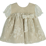 Abito In Lino Beige Neonata CALAMARO 21296