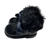 RIZITOS Mädchen-Stiefeletten aus Lackleder mit Fell B3124