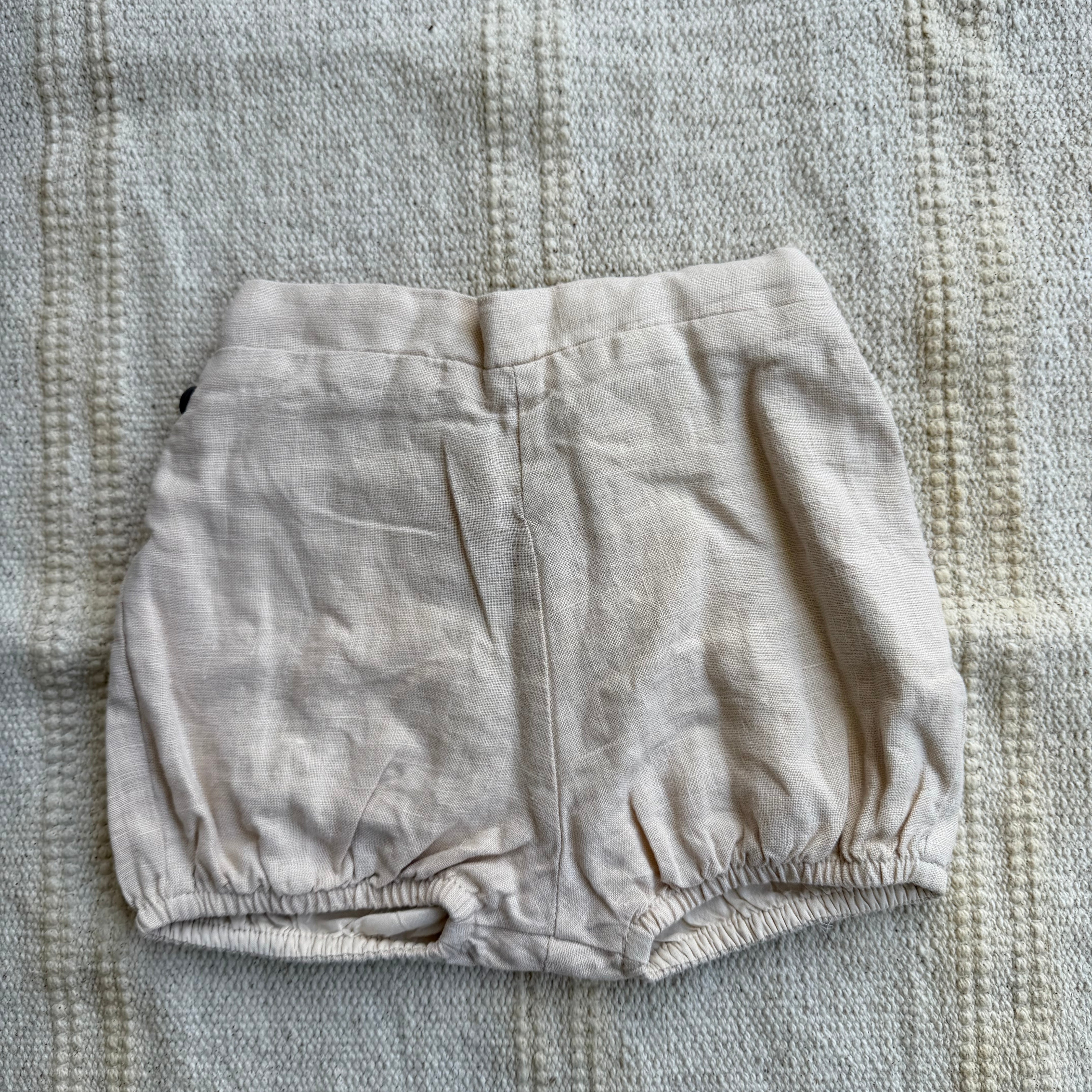 Culotte aus Leinen mit Seitenöffnung für Neugeborene WEDOBLE 05921D