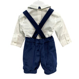 Completo Tre Pezzi Con Salopette In Velluto Neonato ISABEL C364