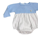 Pagliaccetto Combinato Manica Lunga In Filo E Tessuto Neonato GRANLEI 255